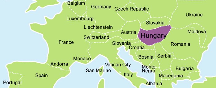 Map of Hungary